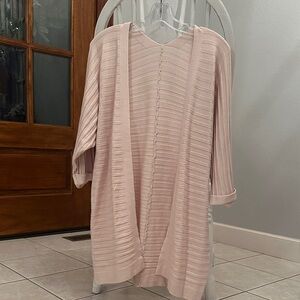 Elegant Beige Ribbed Cardigan - small